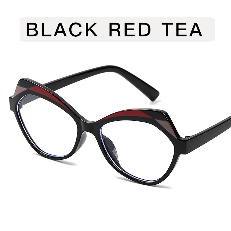Vintage Polygon Patchwork Anti-blue Light Eyeglasses for Women 2026 New Fashion Clear Lens Glasses Frame Ladies Computer Eyewear 1PC