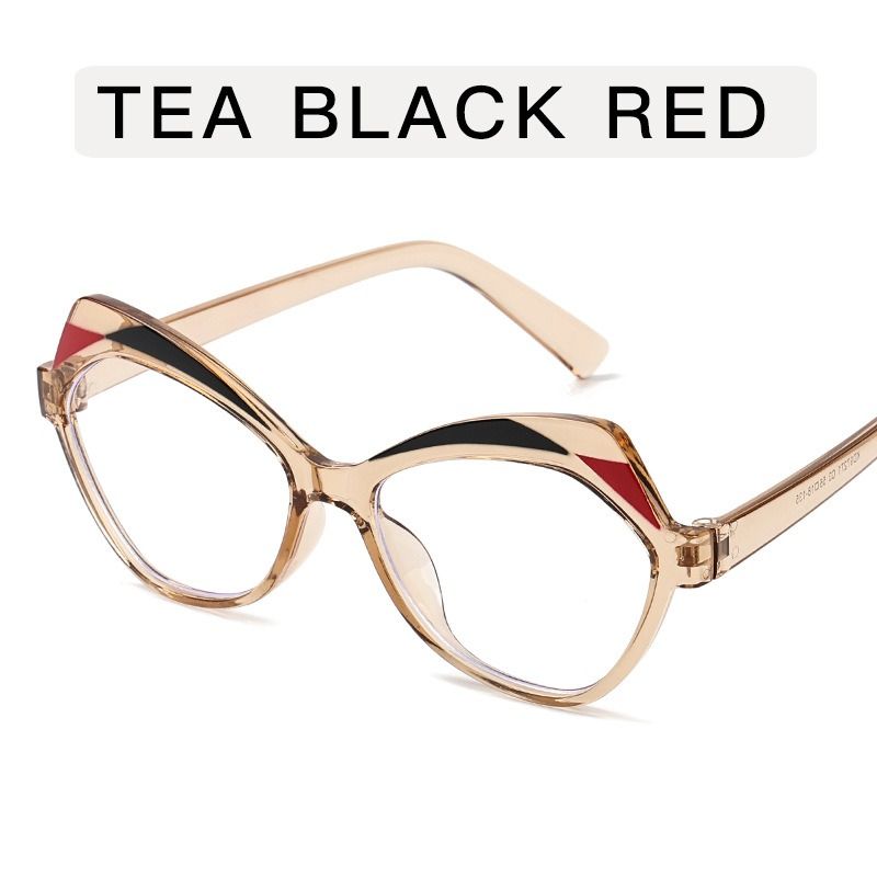 Vintage Polygon Patchwork Anti-blue Light Eyeglasses for Women 2026 New Fashion Clear Lens Glasses Frame Ladies Computer Eyewear 1PC