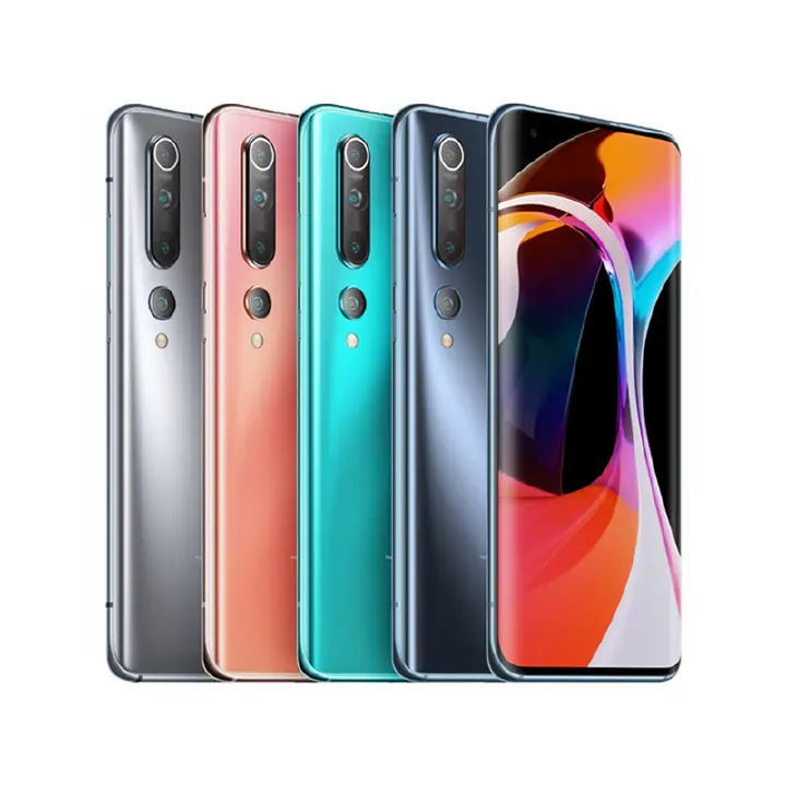 Refurbished Phone XIAOMI MI 10 12(8+4)GB RAM 90Hz AMOLED Snapdragon 865 5G 108MP Underdisplay Fingerprint 4780mAh VC Liquid Cool Dual 5G Network Wifi-6 Smart Phones