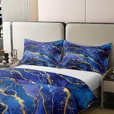 Luxury Gold Marble Texture Foil-Style Duvet Cover Set