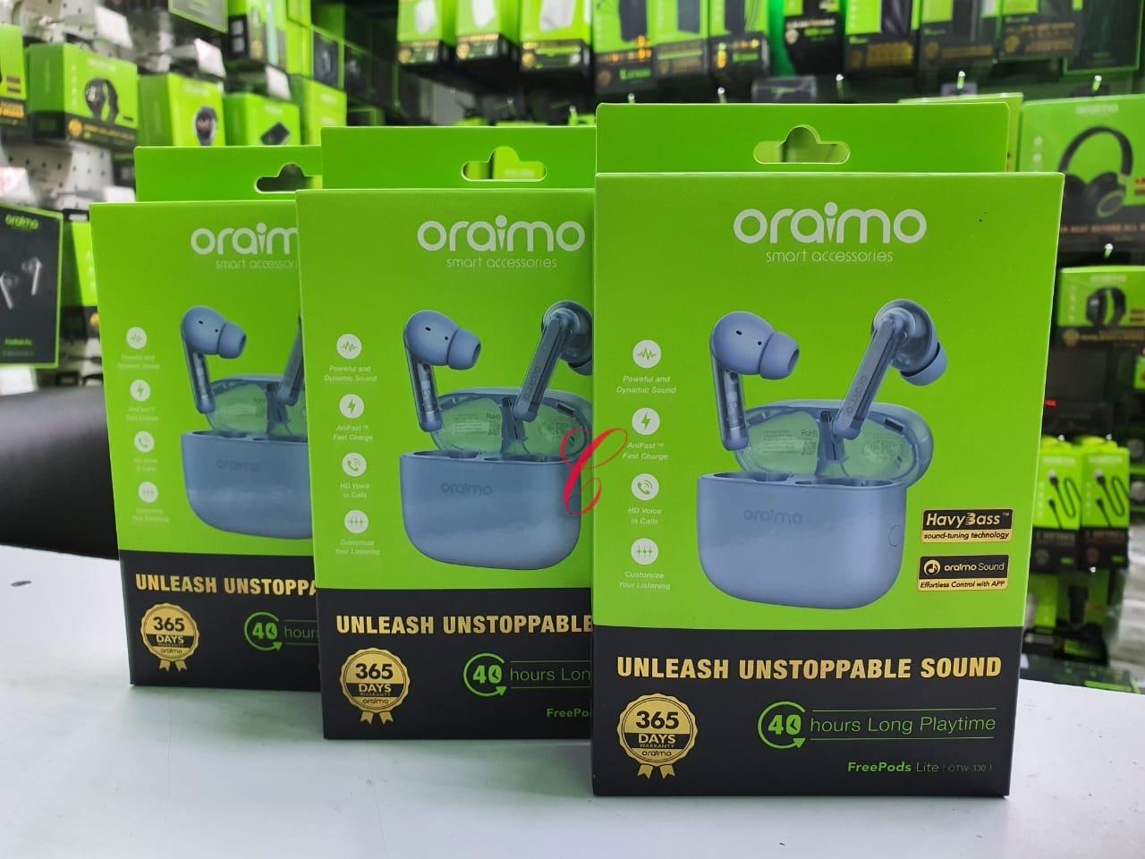 ORIGINAL ORAIMO FREEPODS LITE OTW-330 EARBUDS ICE LAKE BLUE