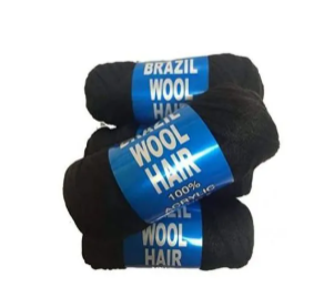 4Pcs Dark Brown Brazilian Wool Hair for Braids Acrylic Hand Knitting Yarn for Hair Braiding Hair Extension Faux Locs African Crochet Braid