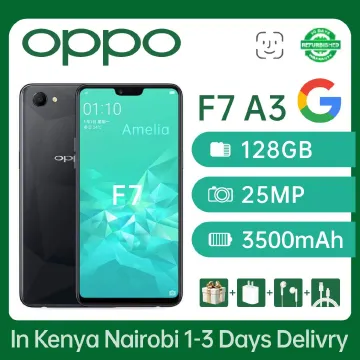 Refurbished OPPO F7 A3 Smartphone 128GB 2G 3G 4G/ LTE Dual SIM Smartphone 6.23 inches , Facial Recognition  3500mAh Random color,128GB