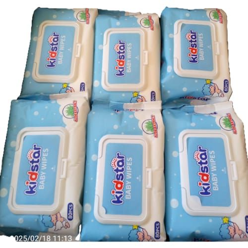 KIDSTAR BABY WET WIPES 80PCS VALUE PACK . KIDSTAR QUALITY PRODPRODUCT