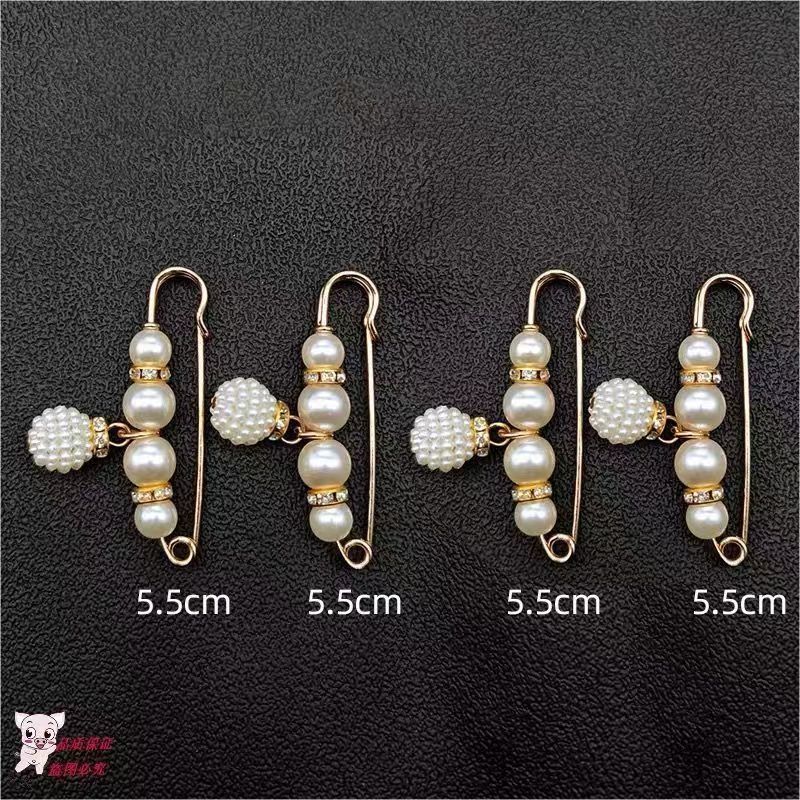 4PCS Multi-purpose Multi-function Imitating Pearl Pin Jewelry, Waist Reduction,pearl Brooch Fixed Girth,decorating Various Clothes/trousers/shirt/dress/sweater/shawl/pant /scarves/jackets/hats/handbag
