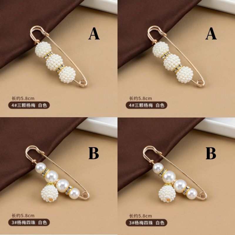 4PCS Multi-purpose Multi-function Imitating Pearl Pin Jewelry, Waist Reduction,pearl Brooch Fixed Girth,decorating Various Clothes/trousers/shirt/dress/sweater/shawl/pant /scarves/jackets/hats/handbag