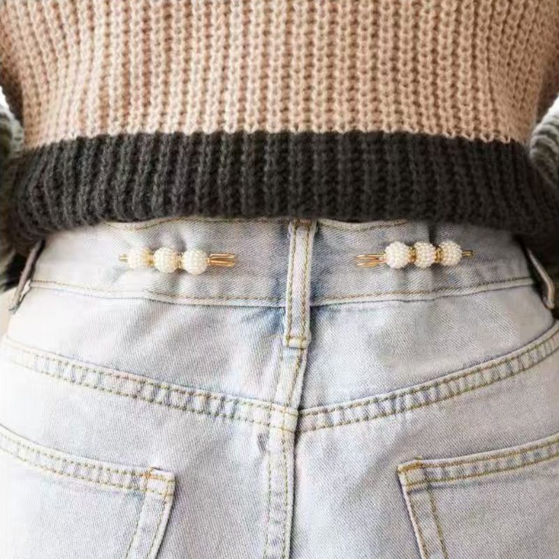 4PCS Multi-purpose Multi-function Imitating Pearl Pin Jewelry, Waist Reduction,pearl Brooch Fixed Girth,decorating Various Clothes/trousers/shirt/dress/sweater/shawl/pant /scarves/jackets/hats/handbag