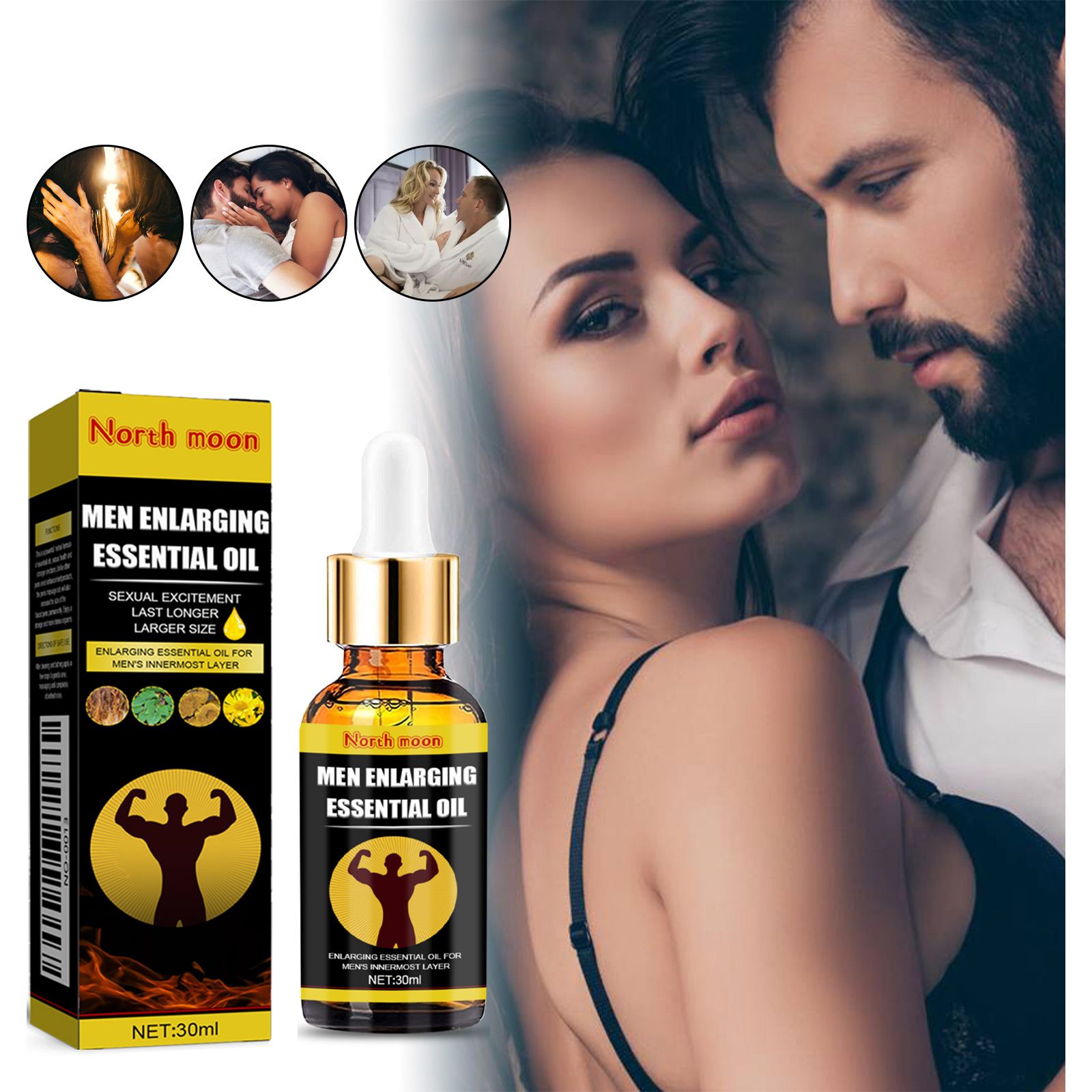 Men Health Massage Oil,Man Cock Massage Enlargement，Penis Thickening，Dick Larger，Phallus Thicker Longer Growth Stronger，Men's Genital Enhancement