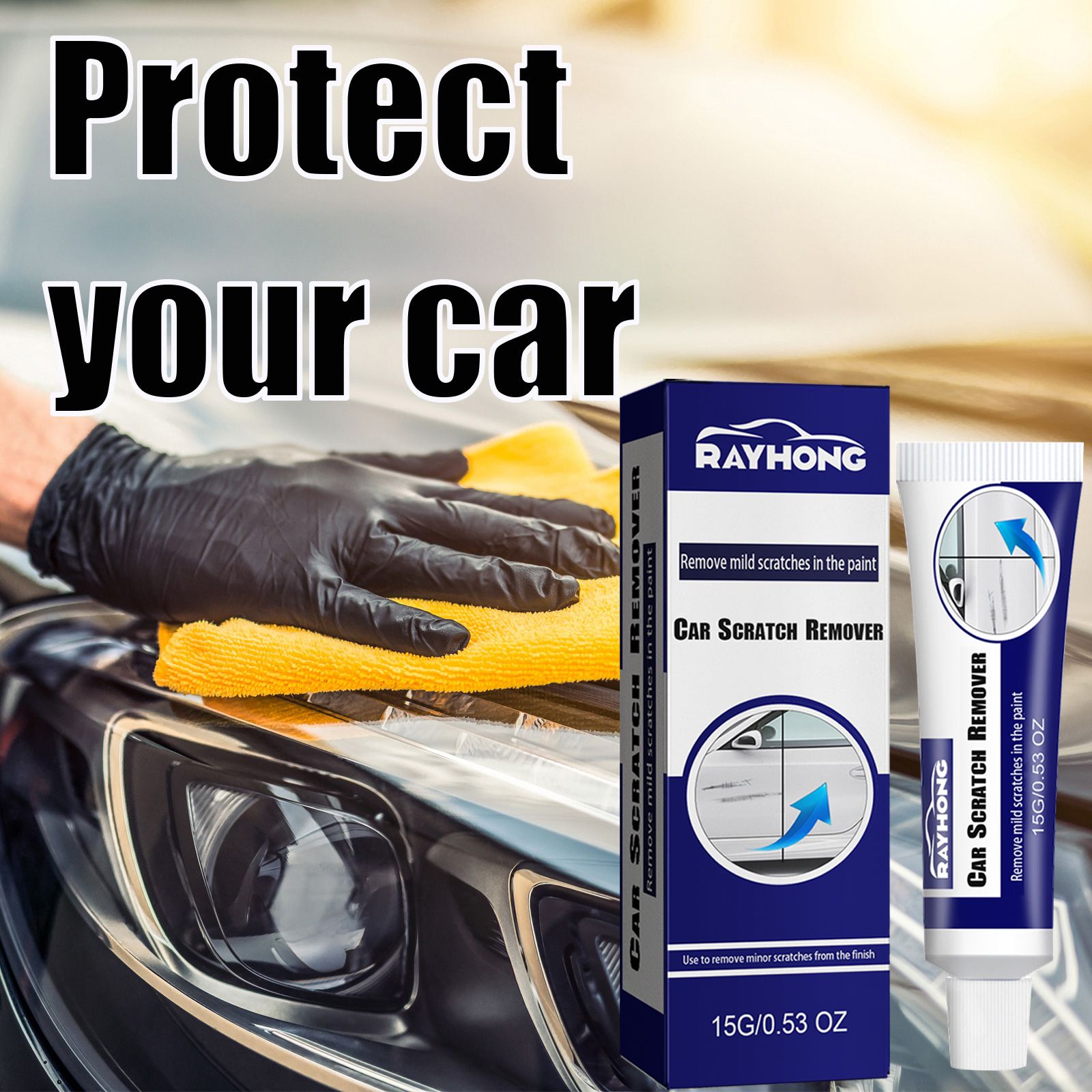 GAR SLIGHT SCRATH REMOVER,Car Wax Repair Supplies, Car Scratch Eliminator, From Scratch Elimination to Glazing, Glass Coating Agent, Car Body Repair Tool,Auto Surface Repair Agent, Car Care