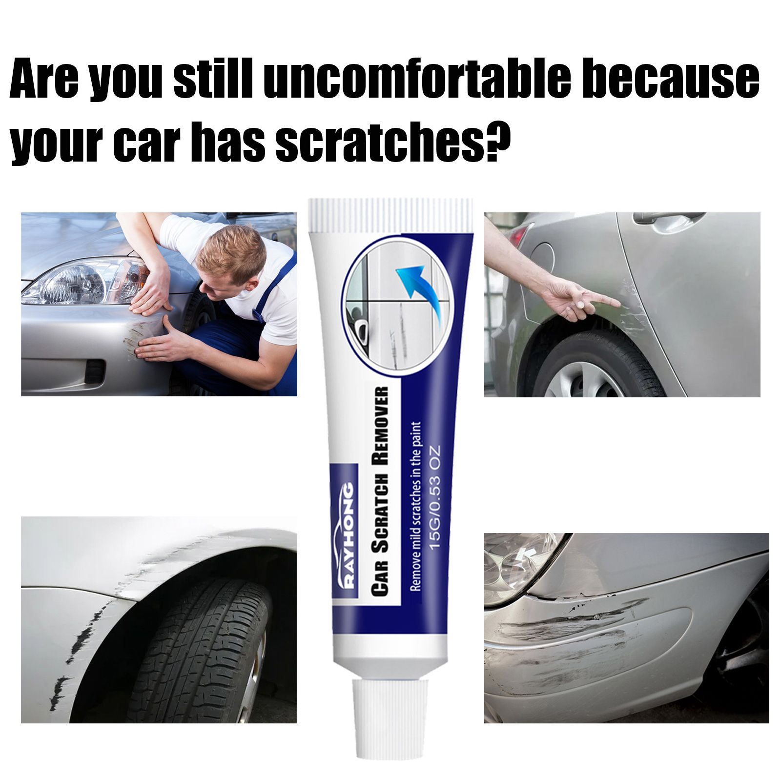 GAR SLIGHT SCRATH REMOVER,Car Wax Repair Supplies, Car Scratch Eliminator, From Scratch Elimination to Glazing, Glass Coating Agent, Car Body Repair Tool,Auto Surface Repair Agent, Car Care