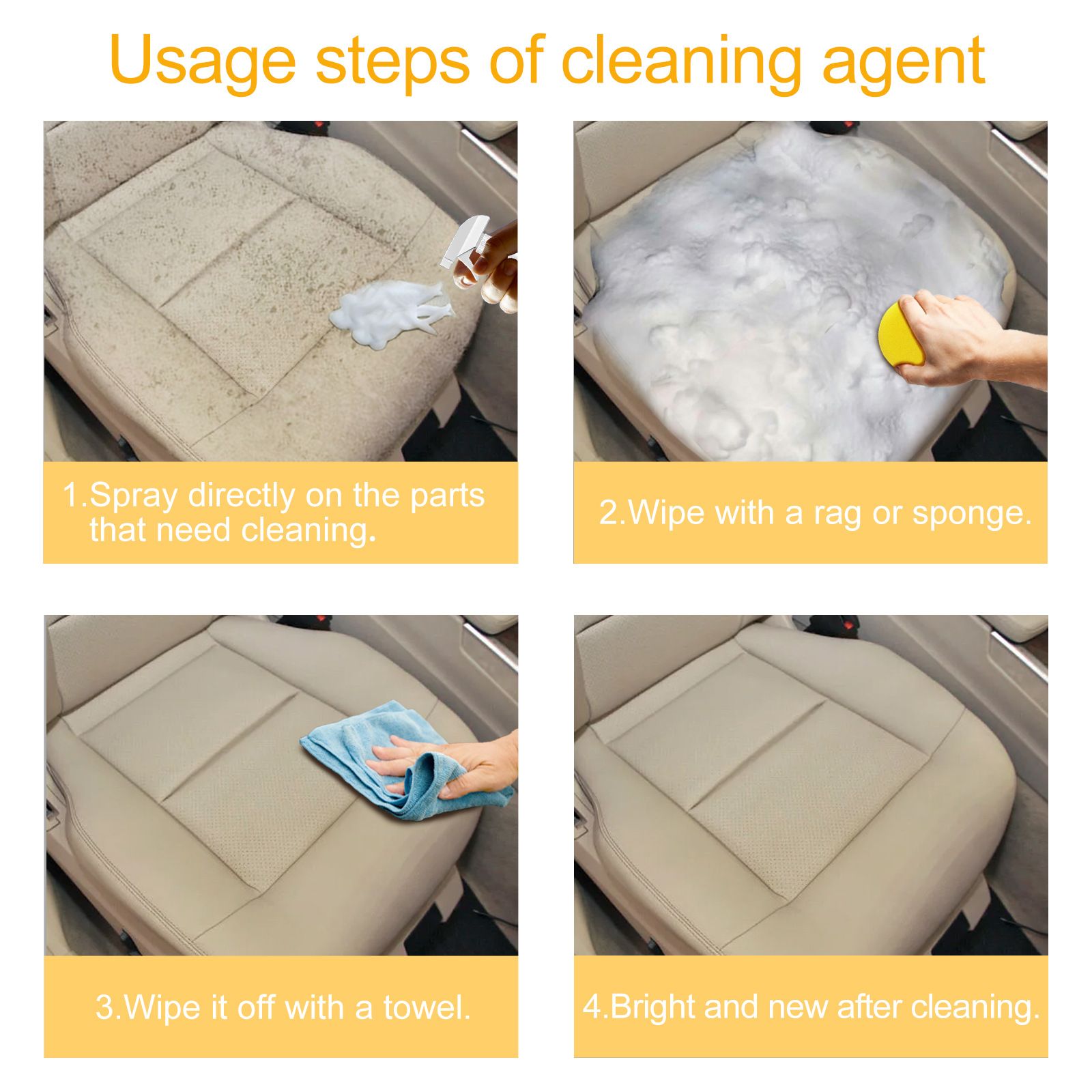 Car Foam Cleaner,Automotive Erobic Foam Cleaning,Safe On All Surfaces,Mild And Non-rritating,more Environmentally Friendly,Natural Without Corrosion,Mild Without Irritation