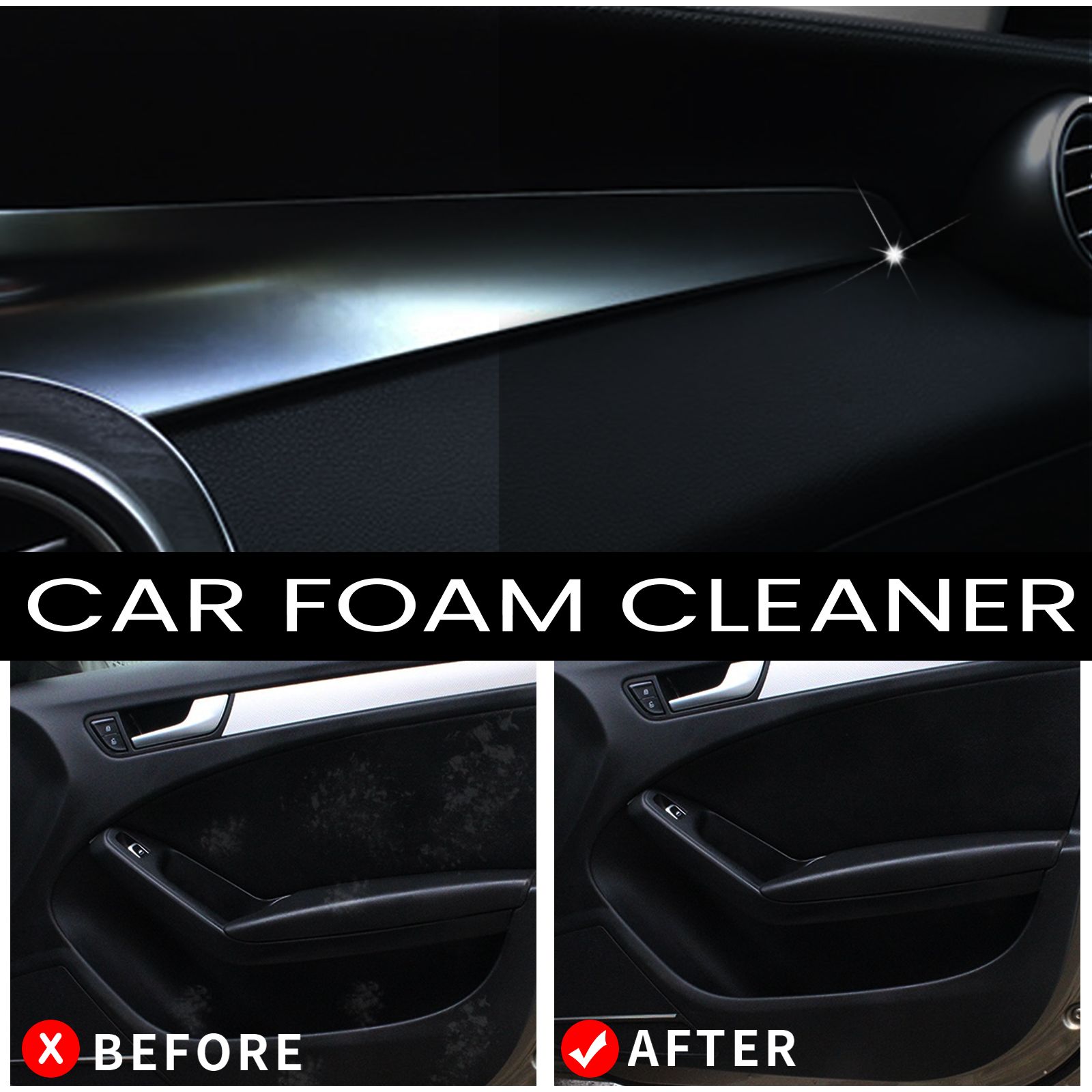 Car Multi-purpose Foam Cleaner，Refurbished Car Seats, Car Upholstery Cleaning, Stain Removal Refurbishing Cleaner