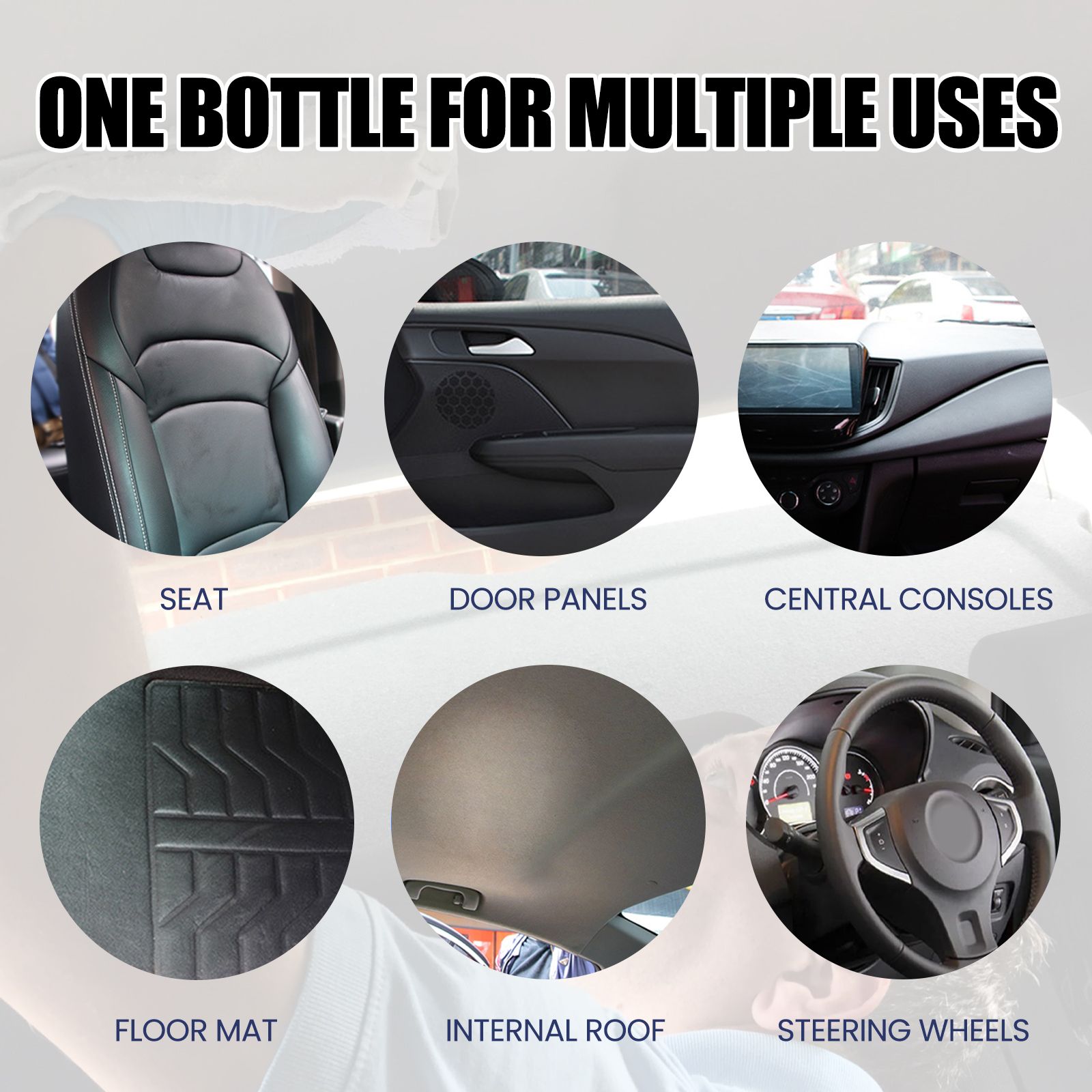Car Multi-purpose Foam Cleaner，Refurbished Car Seats, Car Upholstery Cleaning, Stain Removal Refurbishing Cleaner
