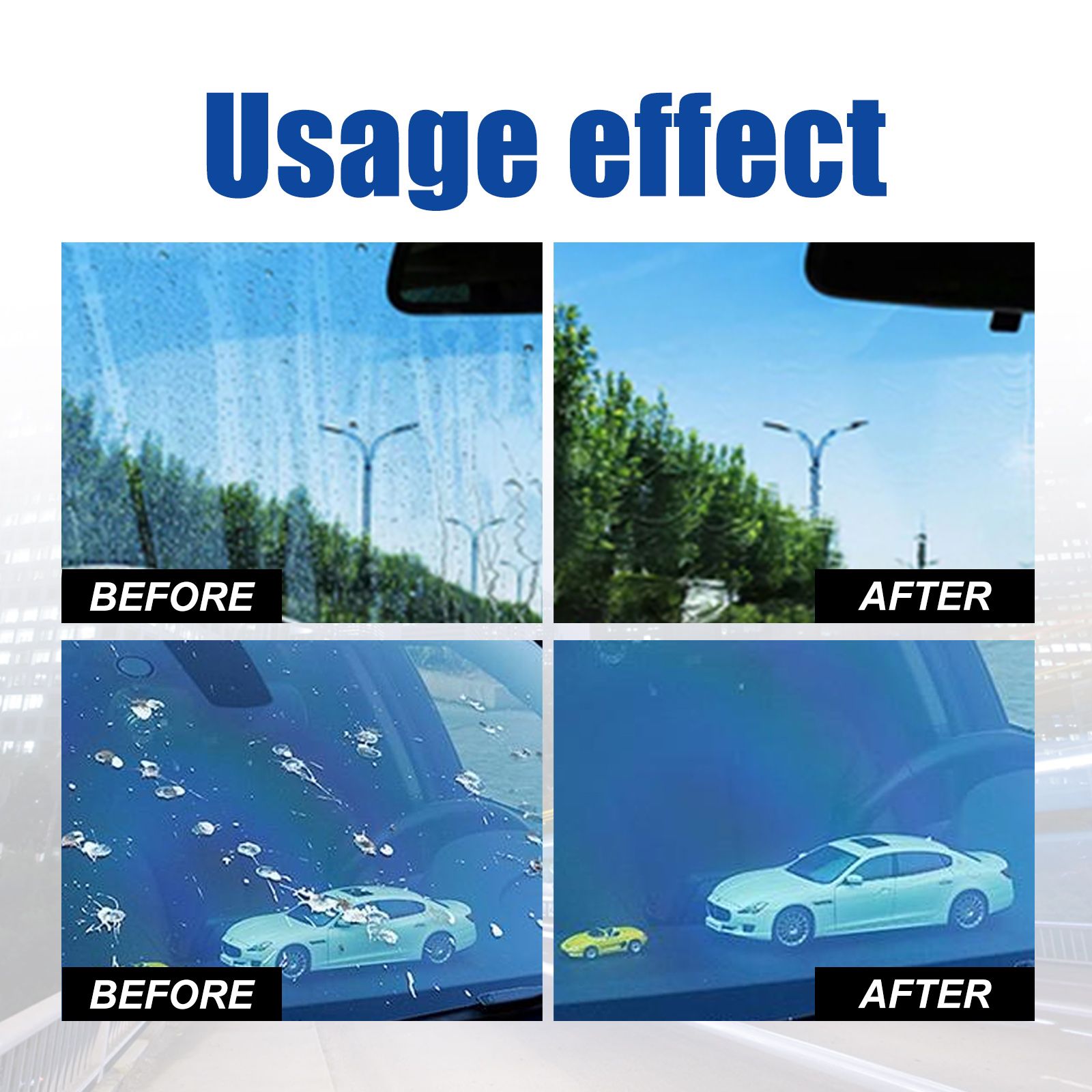 2in1 Car Windshield Oil Film Cleaner ,Automotive Front Windshield Stain Cleaner,Auto Window Stain and Oil Remover,Remove Vehicle Glass Blur