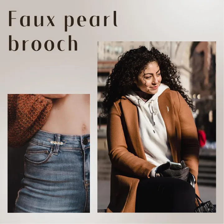 4PCS Multi-purpose Multi-function Imitating Pearl Pin Jewelry, Waist Reduction,pearl Brooch Fixed Girth,decorating Various Clothes/trousers/shirt/dress/sweater/shawl/pant /scarves/jackets/hats/handbag