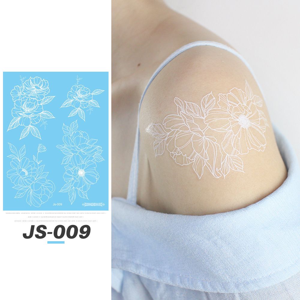 5PCS Fantasy White Tattoo Stickers Beauty Makeup Temporary Stickers Blessing Pattern Attraction Charming Waterproof fashions fashionable TK ins popular Young Students Women Girls Lady Beauty Makeup