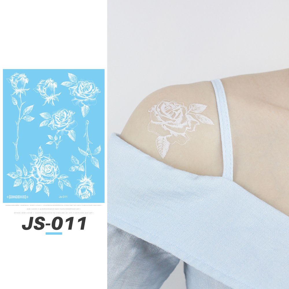 5PCS Fantasy White Tattoo Stickers Beauty Makeup Temporary Stickers Blessing Pattern Attraction Charming Waterproof fashions fashionable TK ins popular Young Students Women Girls Lady Beauty Makeup