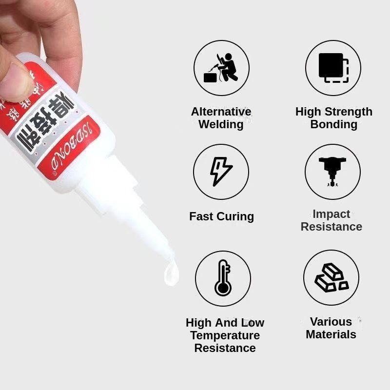 2PCS Universal Glues Liquid Welding Repair Glue Ultra-strong Adhesive Waterproof Quick-drying High & Low Temperature Resistance Bonding Metal Glass Plastic Wood Shoe Repair Furniture Door Repair Tool