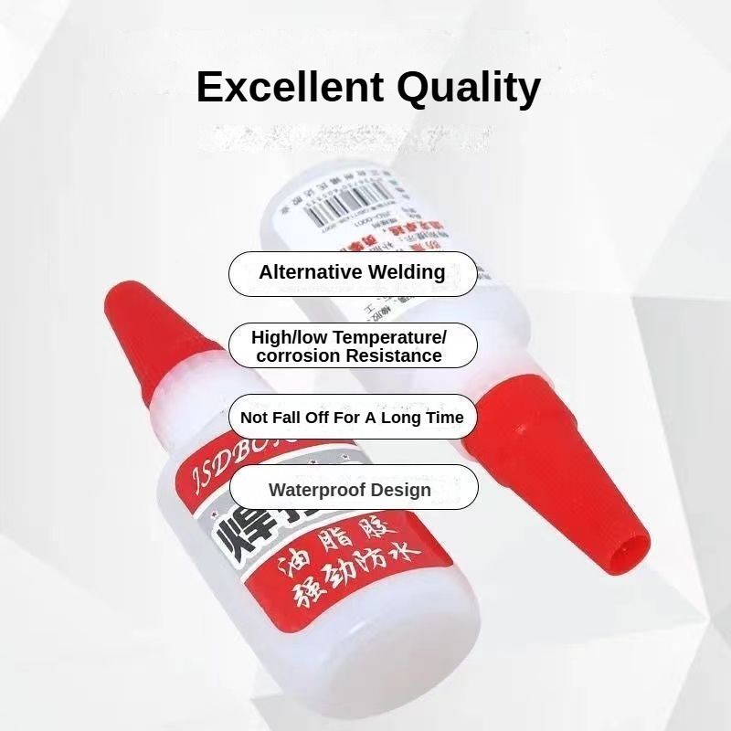 2PCS Universal Glues Liquid Welding Repair Glue Ultra-strong Adhesive Waterproof Quick-drying High & Low Temperature Resistance Bonding Metal Glass Plastic Wood Shoe Repair Furniture Door Repair Tool
