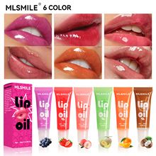 3PCS Fruity Lip Oil, Deep Moisturizing Lipstick, Mirror Gloss Lip Glaze,Moisturizing Jelly Lips Fuller Lips, Waterproof Lip Glosses 6 Fruits Strawberry/Grape/Cantaloupe/Orange/Coconut/Peach