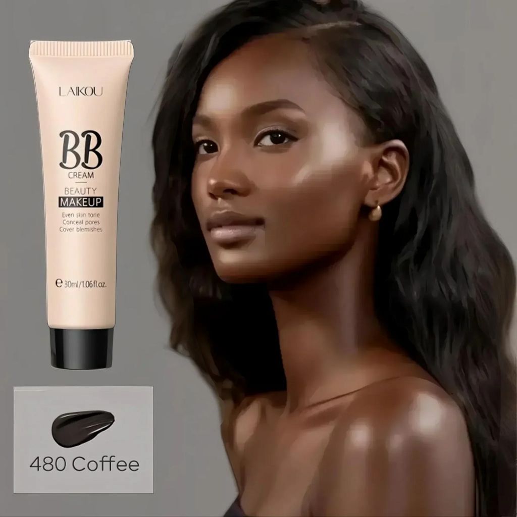 24H Full Coverage BB Cream Natural Makeup Effect Sweat Moisturizing Liquid Foundation Lightweight Matte Sensitive Skin Dry Skin Oily Skin Long Lasting Hydrating Clean Beauty Foundation Lock Makeup
