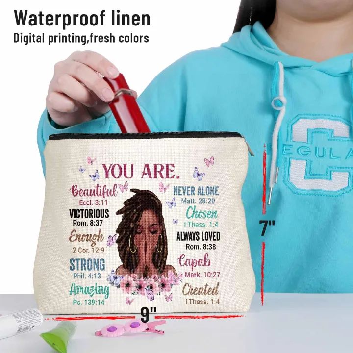 Women Purse Ladies bag Makeup Bag Toiletry Bag Zipper Pouch Femal Religious Cosmetic Bags Spiritual Biblical Bag Christian Bag,Birthday Christmas Mothers Day Gifts
