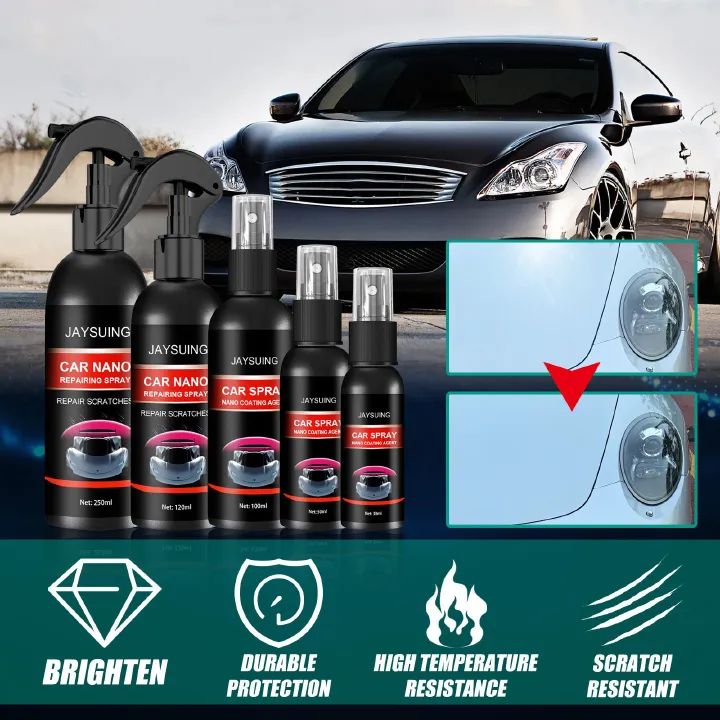 Car Slight Scratch Repair Spray Car Coating Spray Dustproof Car Nano Coating Polish Auto Scratch Removal Paint Scratch Spray Anti-Pollution Liquid Sealing Glaze Coating Agent