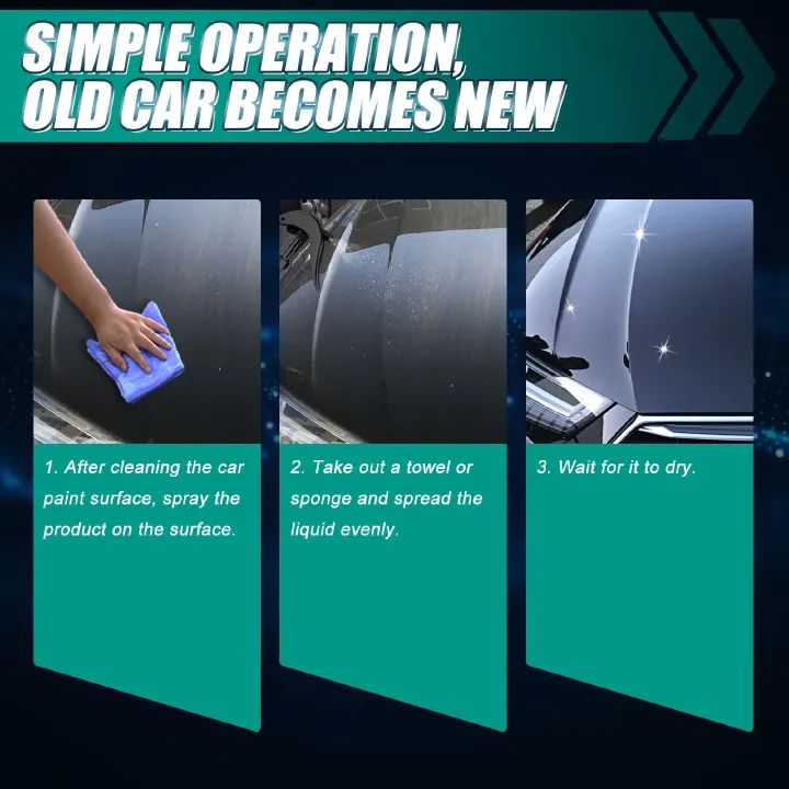 Car Slight Scratch Repair Spray Car Coating Spray Dustproof Car Nano Coating Polish Auto Scratch Removal Paint Scratch Spray Anti-Pollution Liquid Sealing Glaze Coating Agent