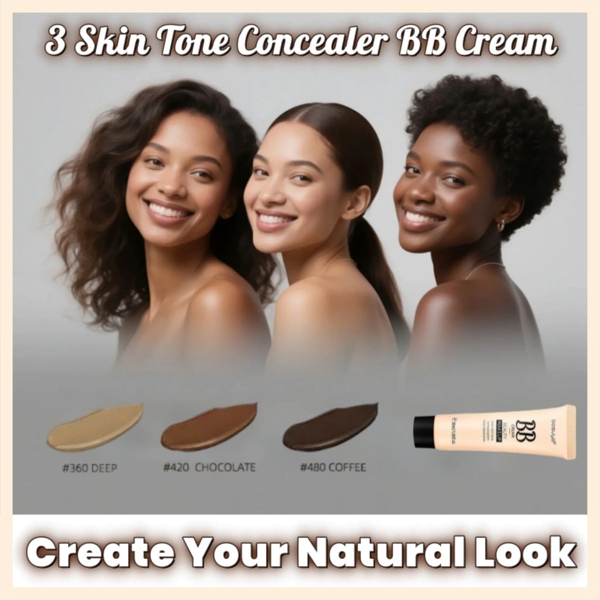 24H Full Coverage BB Cream Natural Makeup Effect Sweat Moisturizing Liquid Foundation Lightweight Matte Sensitive Skin Dry Skin Oily Skin Long Lasting Hydrating Clean Beauty Foundation Lock Makeup