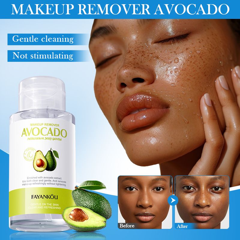 Makeup Remover Cleansing Jelly Water Gentle Texture Removes Stubborn Make-up Clarifies Oil & Dirt Clears Pores Avocado Essence Moisturised Revitalised Without Tightness