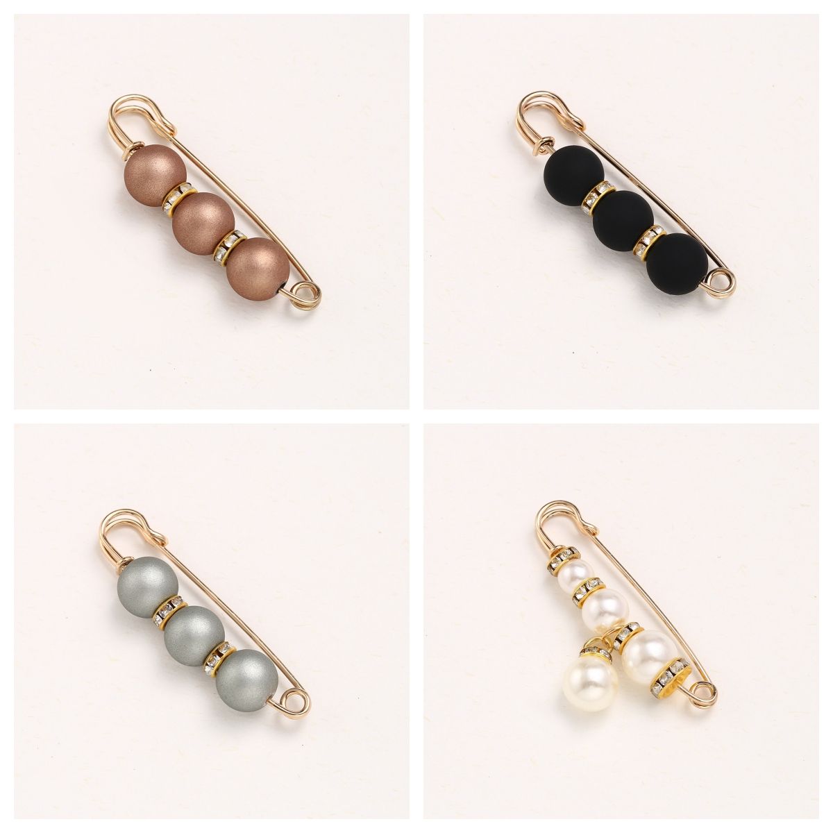 4PCS Multi-purpose Multi-function Imitating Pearl Pin Jewelry, Waist Reduction,pearl Brooch Fixed Girth,decorating Various Clothes/trousers/shirt/dress/sweater/shawl/pant /scarves/jackets/hats/handbag