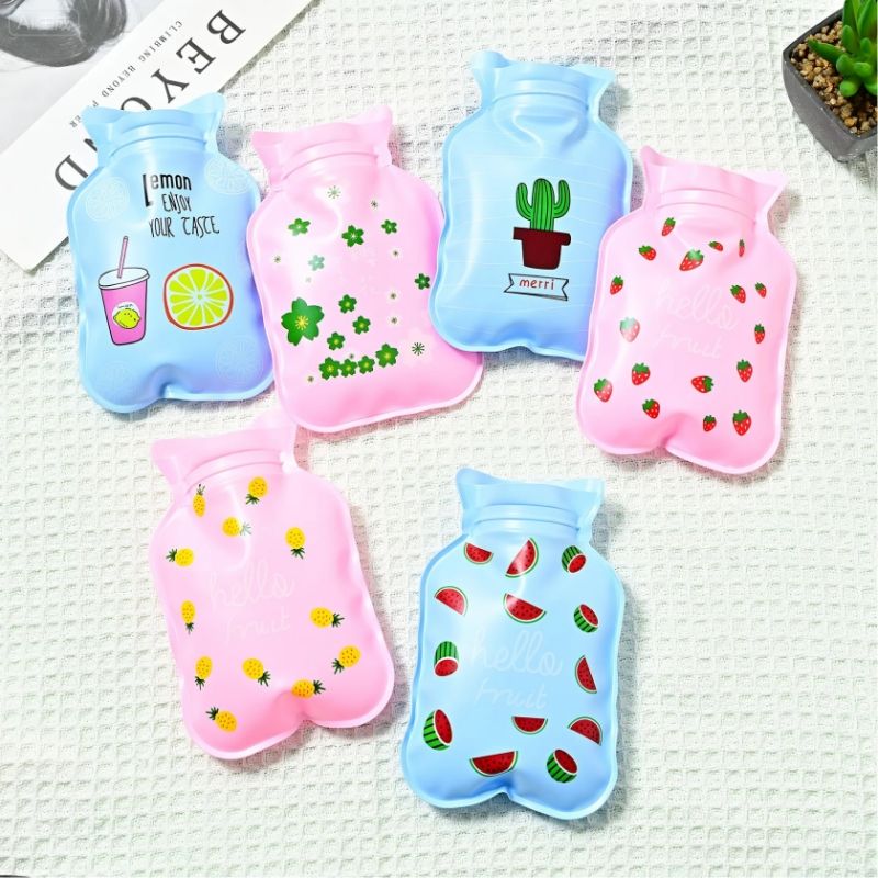 2pcs Mini Hot Water Bottle Cute Hot Water Bag Soft Portable Hot Water Bottle Menstrual Cramps Household Personal Care Women Lady Girls Period Pain Relief Warm Hand Warm Foot