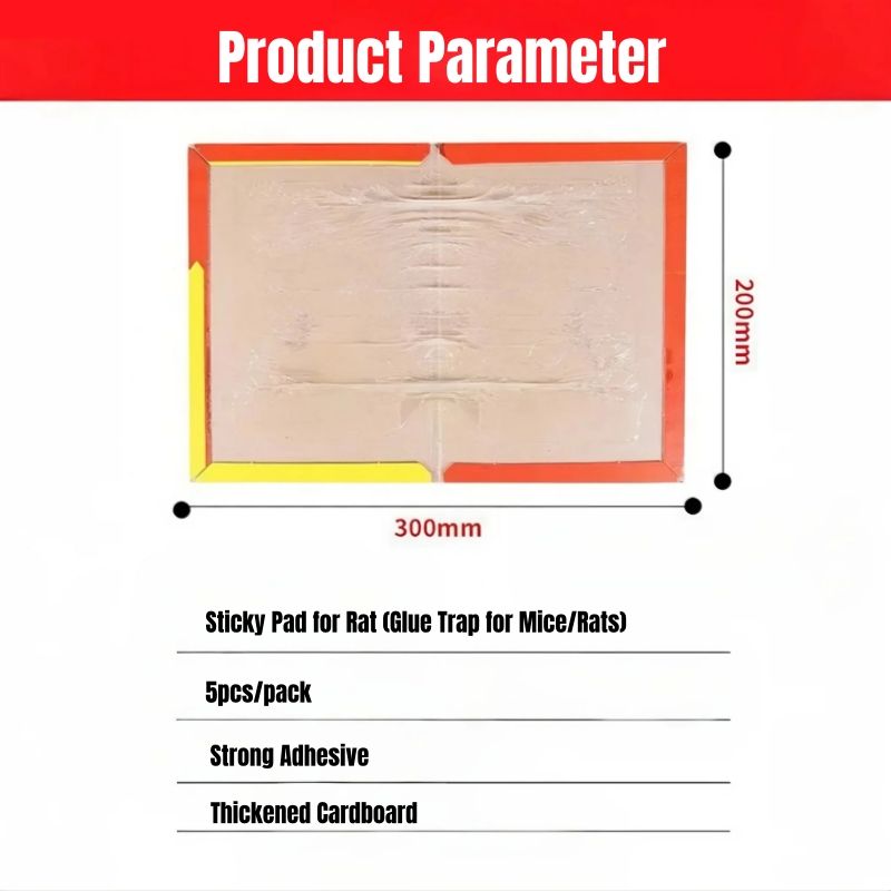 5pcs Sticky Pad for Rat Glue Trap for Mice Mouse Glue Board No-Scape Trap Strong Glue Mouse Traps Extra Sticky Board Rodent Catcher Kitchen Warehouse Mouse Glue Board Deratization Rat Destruction