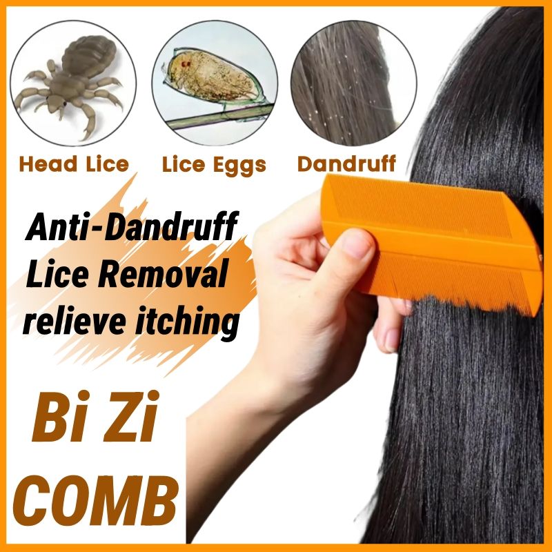 2-Pack Lice & Dandruff Comb Set Traditional Chinese Lice Comb Double-Side Fine Teeth Chemical-Free Lice Removal Safe Stop Itching Dandruff & Head Lice Removal Itch Relief & Scalp Care Children