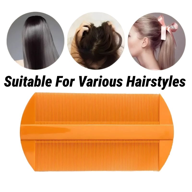 2-Pack Lice & Dandruff Comb Set Traditional Chinese Lice Comb Double-Side Fine Teeth Chemical-Free Lice Removal Safe Stop Itching Dandruff & Head Lice Removal Itch Relief & Scalp Care Children