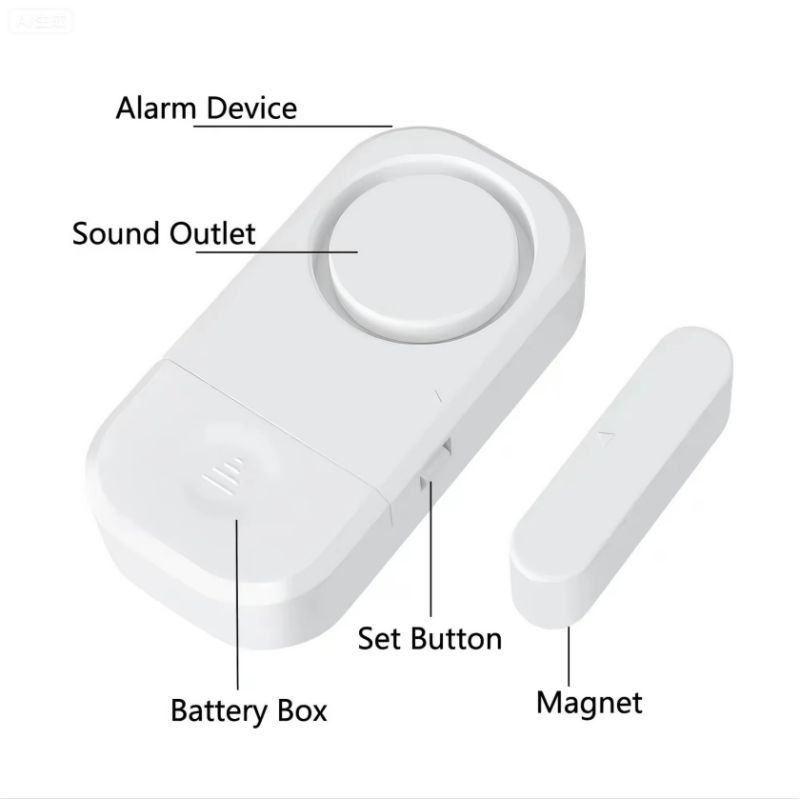 Horn Door Window Anti-Theft Alarm Wireless Burglar Alarm Home Security System Security Sensor Magnetic Contact Alarm Magnetic Sensor Home Safety Device Mini Horns & Sirens Anti-theft Device Burglary