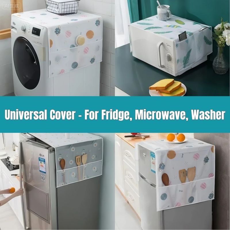 2-in-1 Multi-functional Refrigerator Storage Bag Cover Cloth Protects Refrigerator From Scratches Protects From Grease Dust Organizes Cookware Stores Kitchen Tools washing machine Hanging Bag