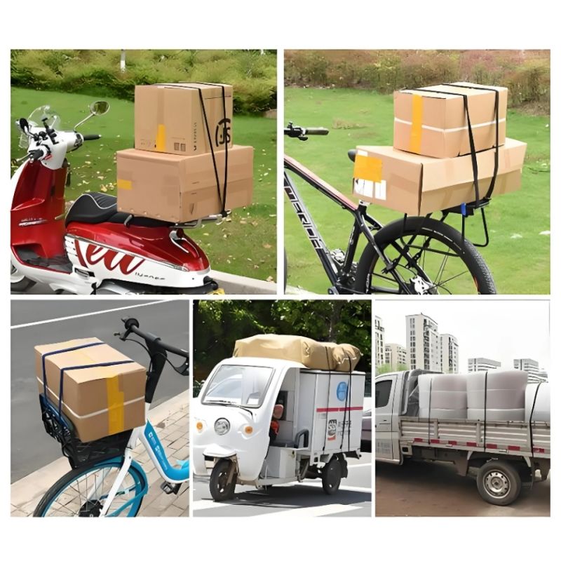 Transport Goods Heavy Duty Elastic Rope 1.5m Super Strong Cargo Tie Down Motorcycle, Bicycle, Car ,Cart, & Trailer Lashing Straps Essential Logistics & Delivery Accessories Truck & Boda Tie Downs