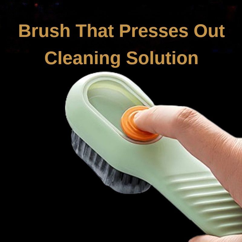 Built-in Soap Dispenser Shoe Brushes Refillable Press-to-Clean Brush Multifunctional Shoe Cleaning Brush Clothing brushes Soft Bristles Squeeze Soap Liquid Multi-Purpose Deep Cleaning