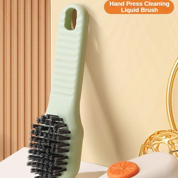 Built-in Soap Dispenser Shoe Brushes Refillable Press-to-Clean Brush Multifunctional Shoe Cleaning Brush Clothing brushes Soft Bristles Squeeze Soap Liquid Multi-Purpose Deep Cleaning