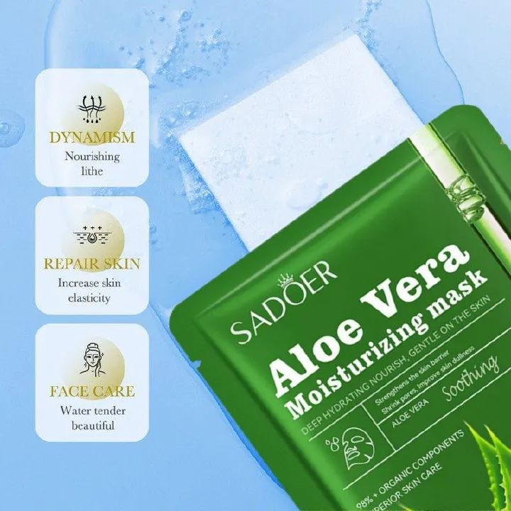 SADOER aloe vera face mask -sadoer skin care set natural plants - moisturize hydrating brightening whitening acne treatment | firming anti-wrinkle deeply nourish smooth anti-dark repair skin