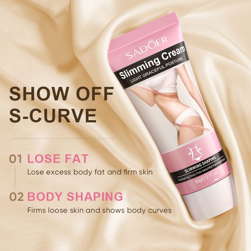 SADOER Slimming Cream Lose Weight Management Fat Burning Body Shaping Thigh & Belly Fat Fast Acting Weight Loss Cellulite Treatment Natural Extract Firming Cream