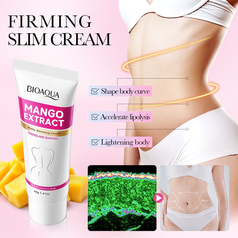 BIOAOUA Mango extract body slimming cream Burning Cream Fat Removal Cream Natural Plant Extract Burning Weight Loss Body Shaping Effective Remove Fat for Belly Fat Thighs Hips Anti-Cellulite Treatment