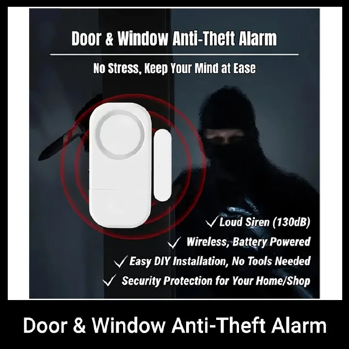 Horn Door Window Anti-Theft Alarm Wireless Burglar Alarm Home Security System Security Sensor Magnetic Contact Alarm Magnetic Sensor Home Safety Device Mini Horns & Sirens Anti-theft Device Burglary