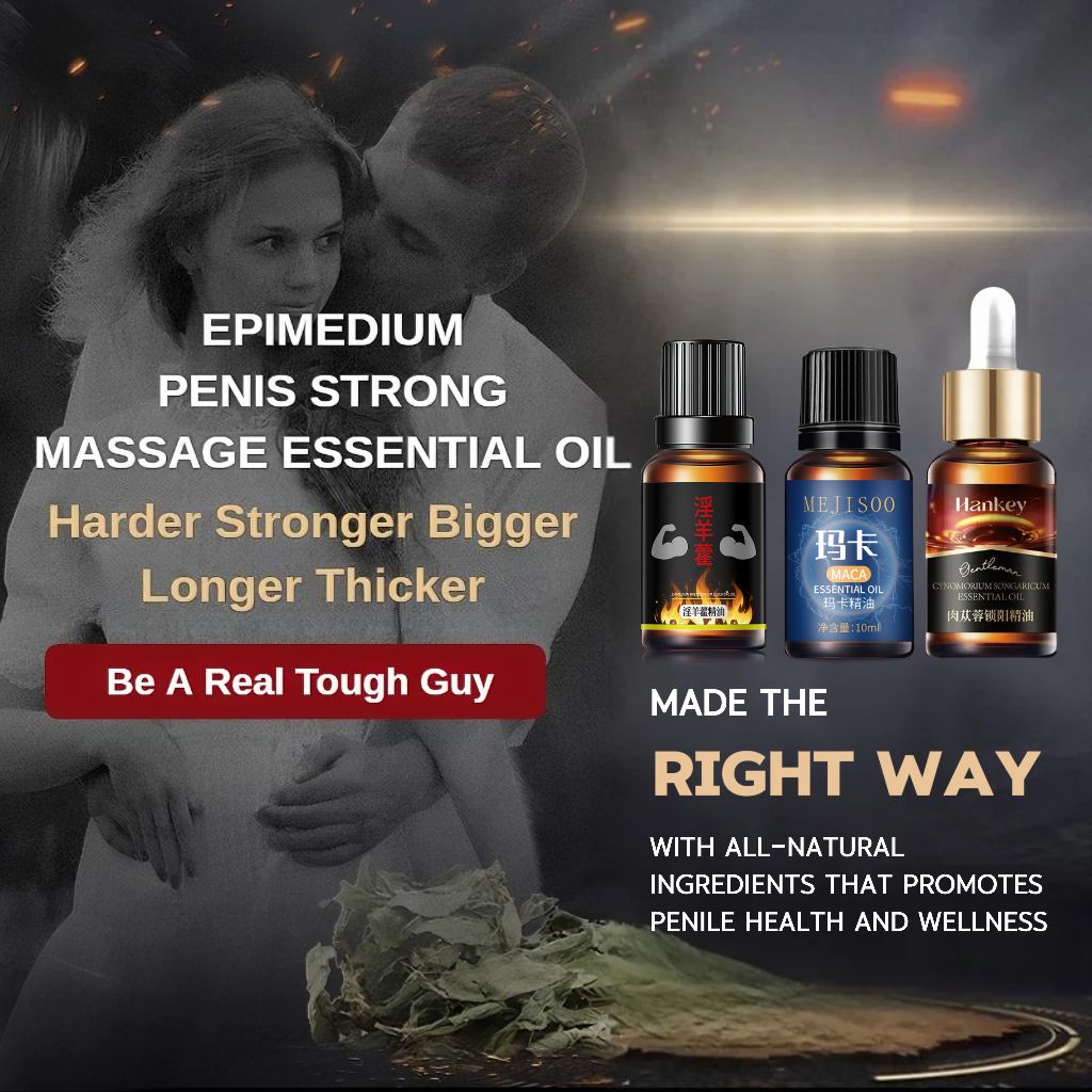 3pcs Men Health Massage Oil Man Cock Massage Enlargement Penis Thickening Dick Larger Phallus Thicker Longer Growth Stronger Men's Genital Enhancement