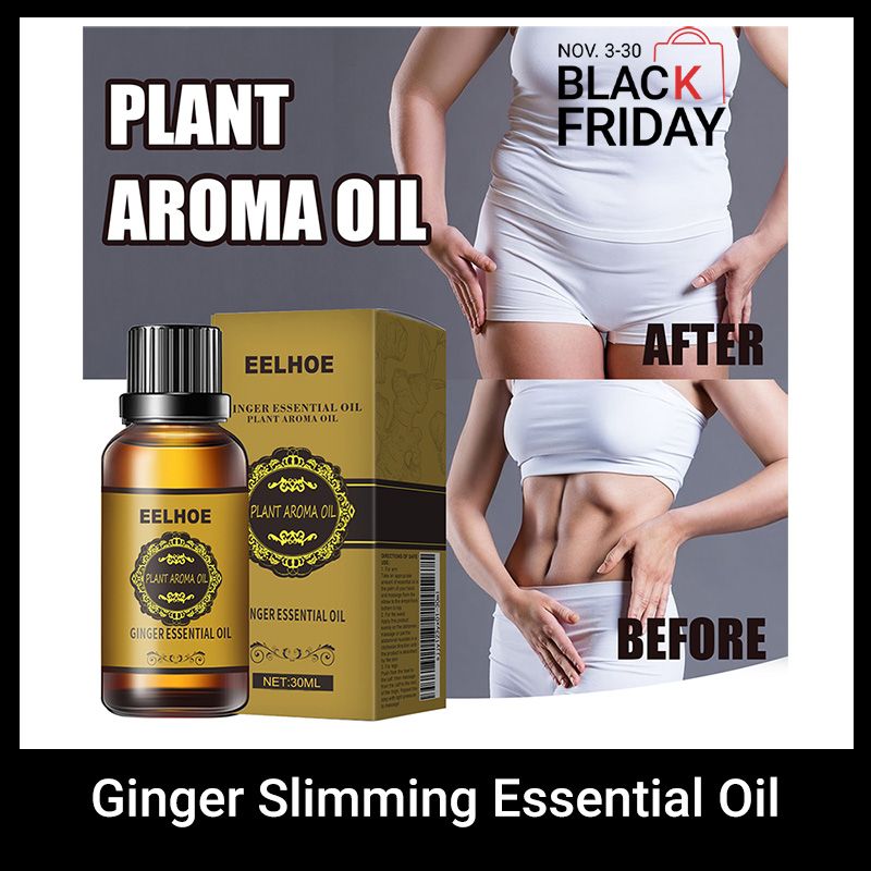 Ginger Slimming Essential Oil, firming and tightening the abdomen, reducing the belly, shaping the thighs and hands of excess fat, natural plant extracts, massage use