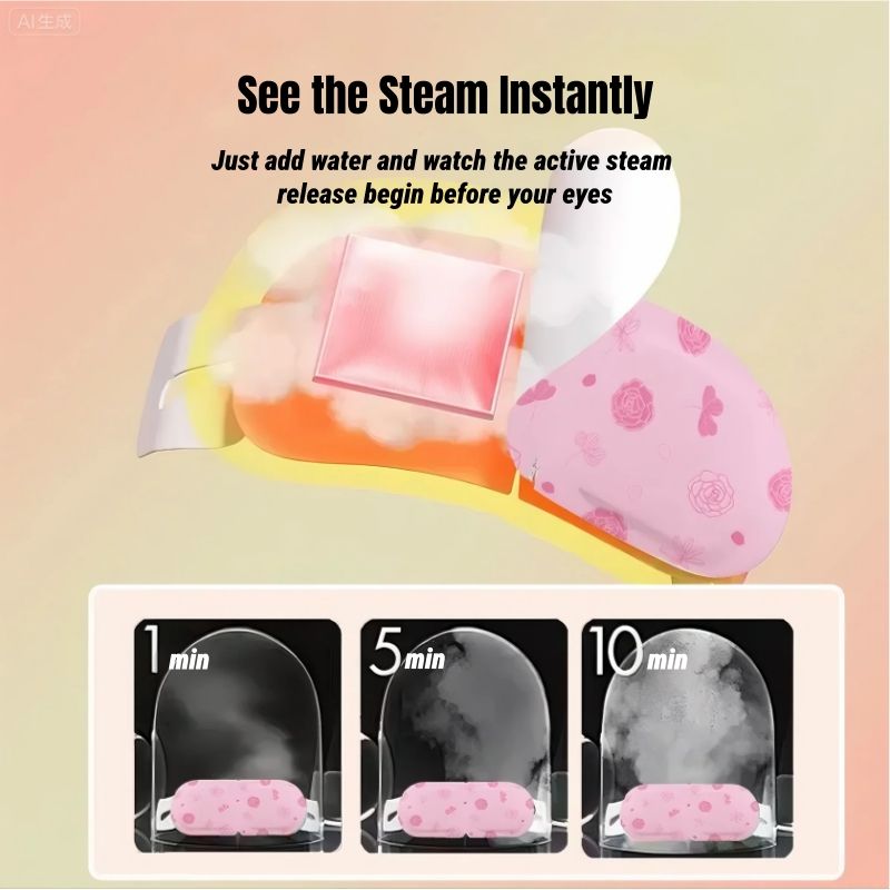 5-in-1 Soothing Steam Warm Compress SPA Eye Mask Household Disposable Hot Compress Eye Patch Student Heating Shading Heating Puffy Eyes & Dark Circles Relief For Dryness, Insomnia Eye Strain Portable