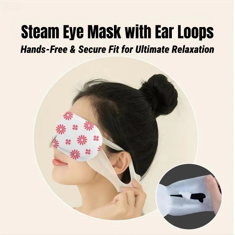 5-in-1 Soothing Steam Warm Compress SPA Eye Mask Household Disposable Hot Compress Eye Patch Student Heating Shading Heating Puffy Eyes & Dark Circles Relief For Dryness, Insomnia Eye Strain Portable
