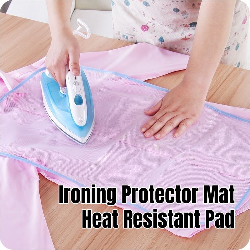 2pcs Ironing Protector Mat Heat Resistant Pad Prevents Shiny Marks on Clothes Foldable Portable Reusable Ironing Mat Pressing ironing pad Heat-Resistant Silk Cotton Shirts School Uniforms Suit Dress