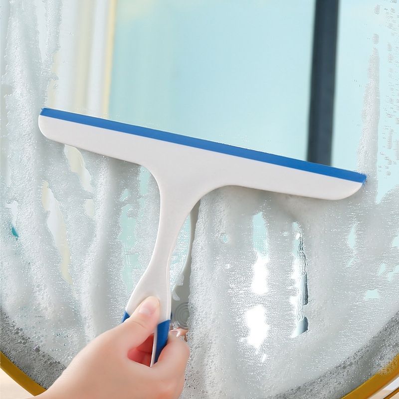 Professional Window Squeegee Extra Wide Rubber Blade Glass Wiper Glass Squeegee Shower Squeegee Window Cleaner Streak-Free Cleaning Glass Mirrors Long Handle High Windows Tiles